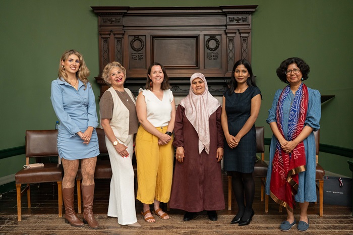 Women smiling